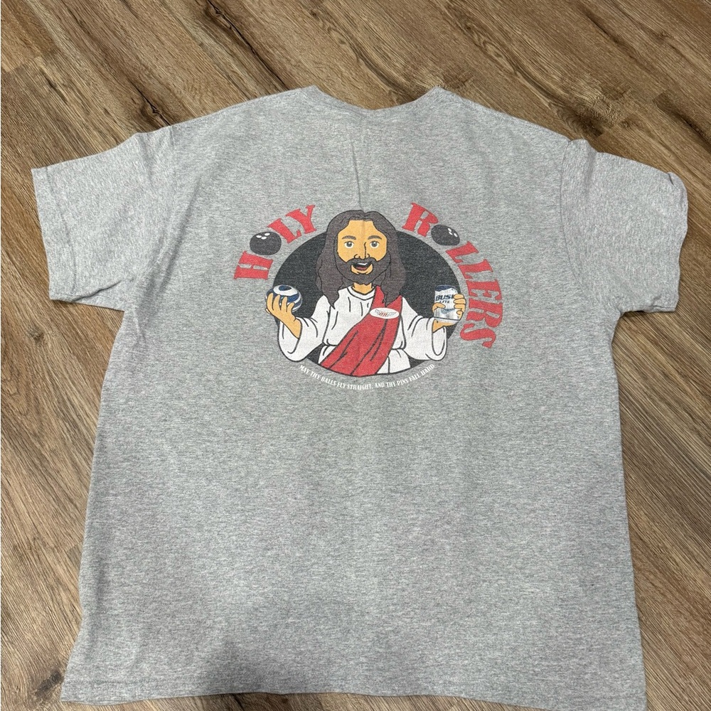 Vintage Y2K Jesus "Holy Rollers" Bowling Short Sleeve Tee
